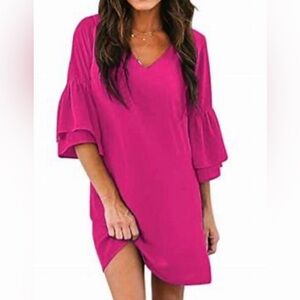 Gorgeous fun and flirty fushcia dress. NWT